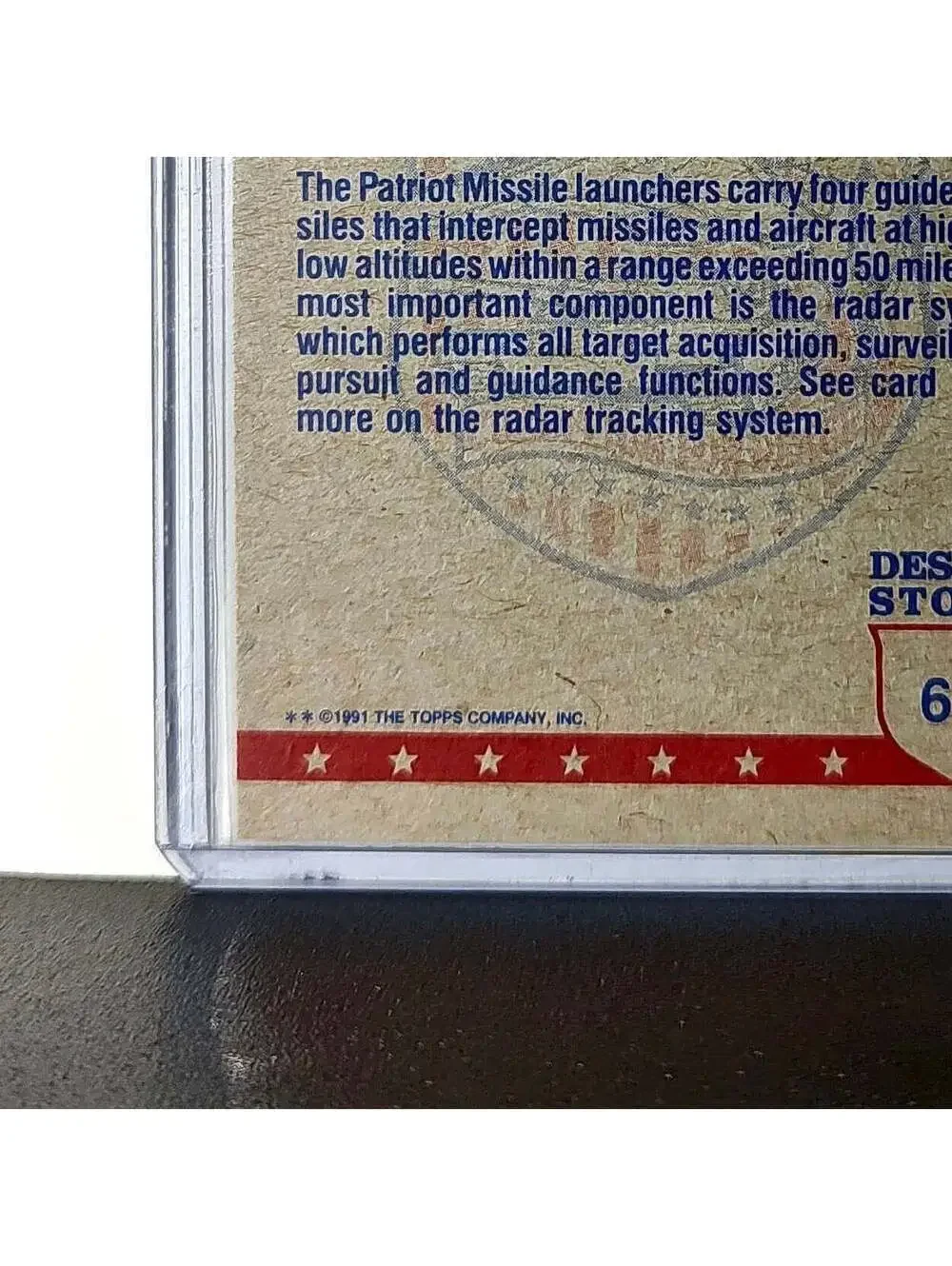 Patriot Control Center 1991 Topps Desert Storm #66 Card